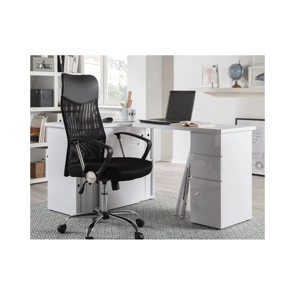 Sedia da ufficio JOY - Tessuto a rete nero - Altezza regolabile 109-119 cm - Ergonomica e di design