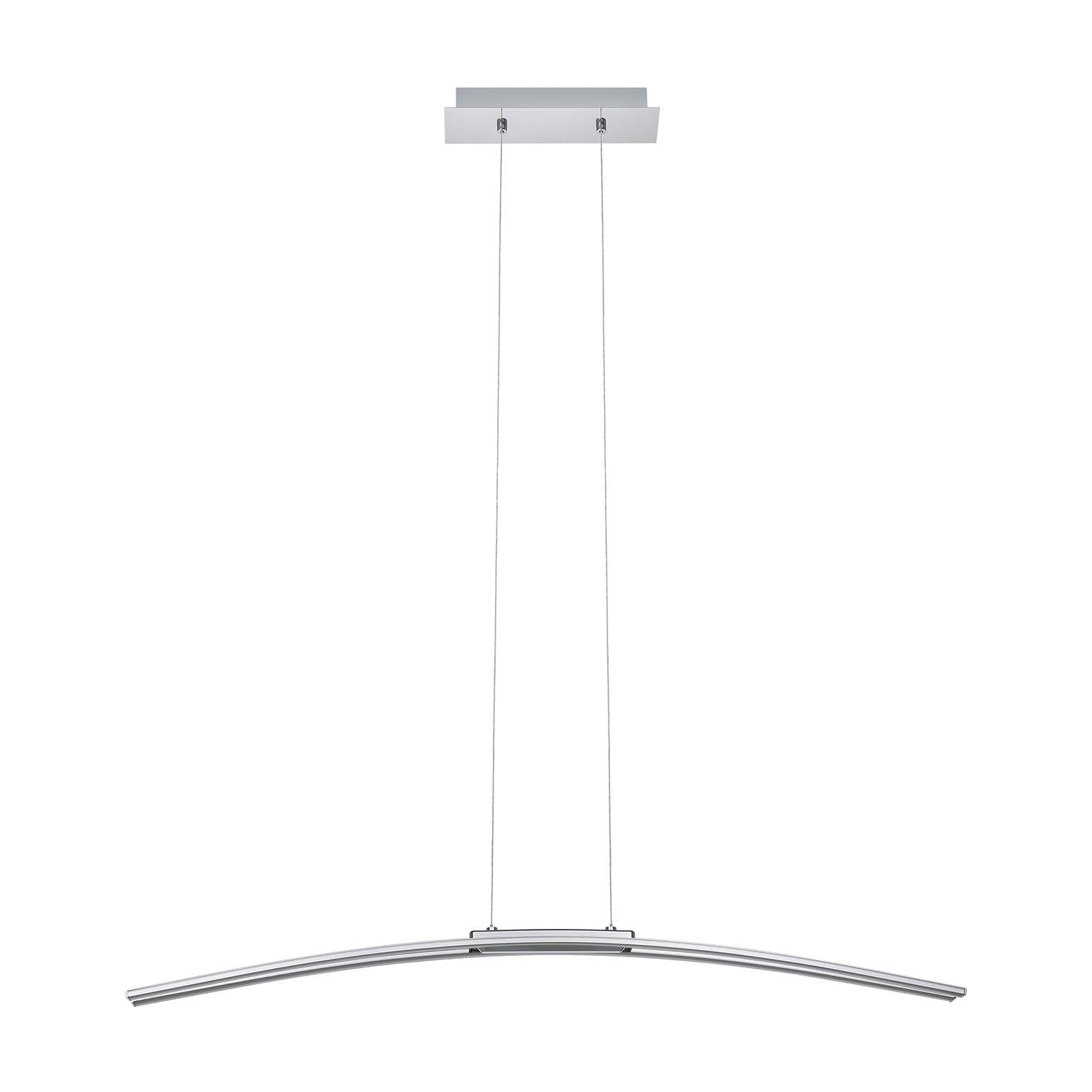 Lampadario A Sospensione Moderno Lasana Alluminio Cromo 1 Luce Led 30W 3500Lm