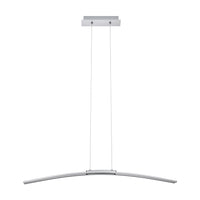 Lampadario A Sospensione Moderno Lasana Alluminio Cromo 1 Luce Led 30W 3500Lm