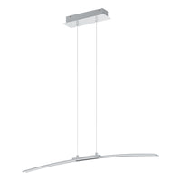 Lampadario A Sospensione Moderno Lasana Alluminio Cromo 1 Luce Led 30W 3500Lm