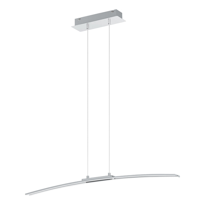 Lampadario A Sospensione Moderno Lasana Alluminio Cromo 1 Luce Led 30W 3500Lm