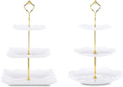 Supporto per torte 3 livelli - Tavolo per cupcake - Tavolo per formaggi - Bianco - Ideale per matrimoni, compleanni e feste di benvenuto per bambini