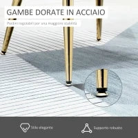 Poltrona in Velluto Imbottita con Schienale a Conchiglia e Gambe in Acciaio per Camera e Salotto, 63x65x84cm, Crema