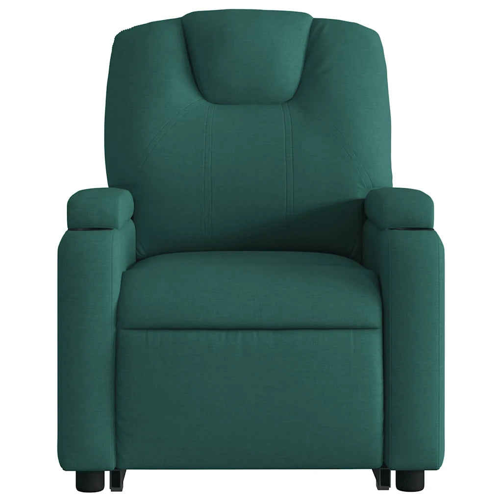 Poltrona Alzapersona Massaggiante Elettrica Verde Scuro Tessuto 3204410
