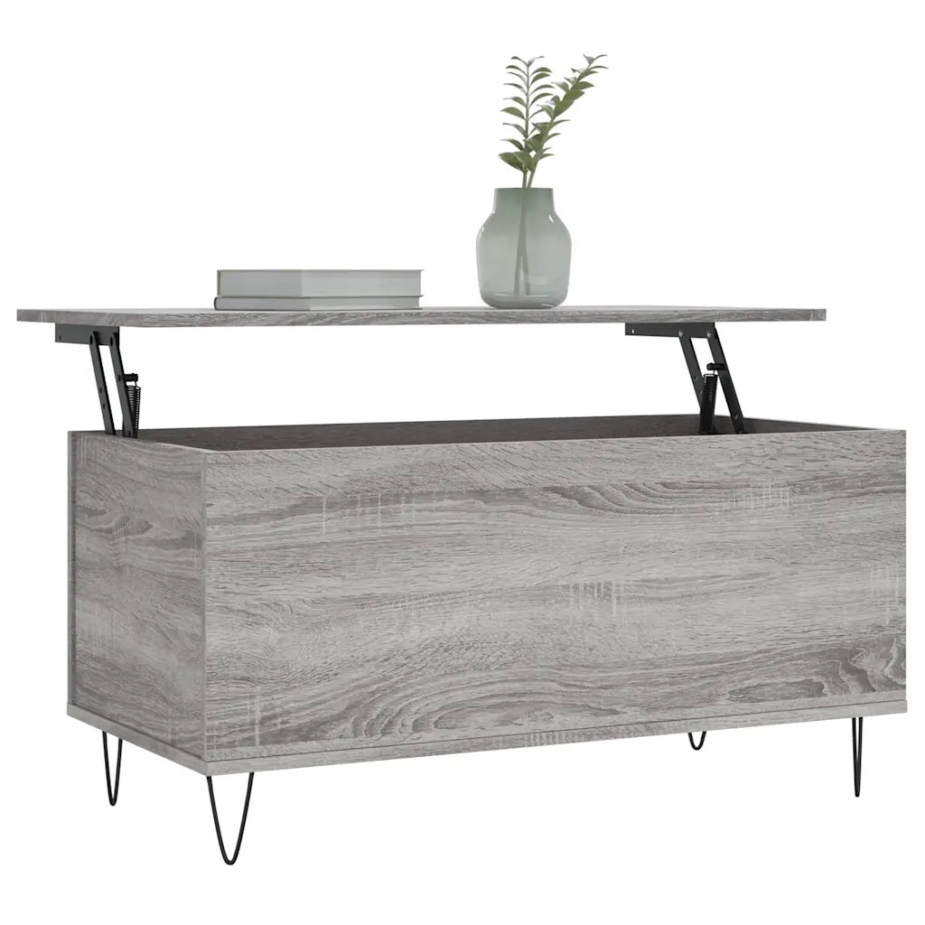 Tavolino Salotto Grigio Sonoma 90x44,5x45 cm Legno Multistratocod mxl 126752