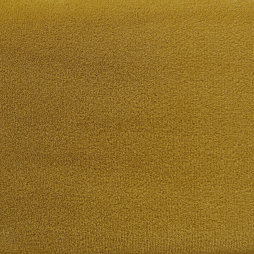 Set di 2 pouf contenitori con rivestimento in velluto di poliestere giallo rivestimento in acciaio inossidabile dorato design moderno