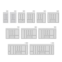 Portaposate Optima Vertex/Concept 500mm (Spalle 16mm) M 800 Plastica Bianca Tecnoplastica Emuca