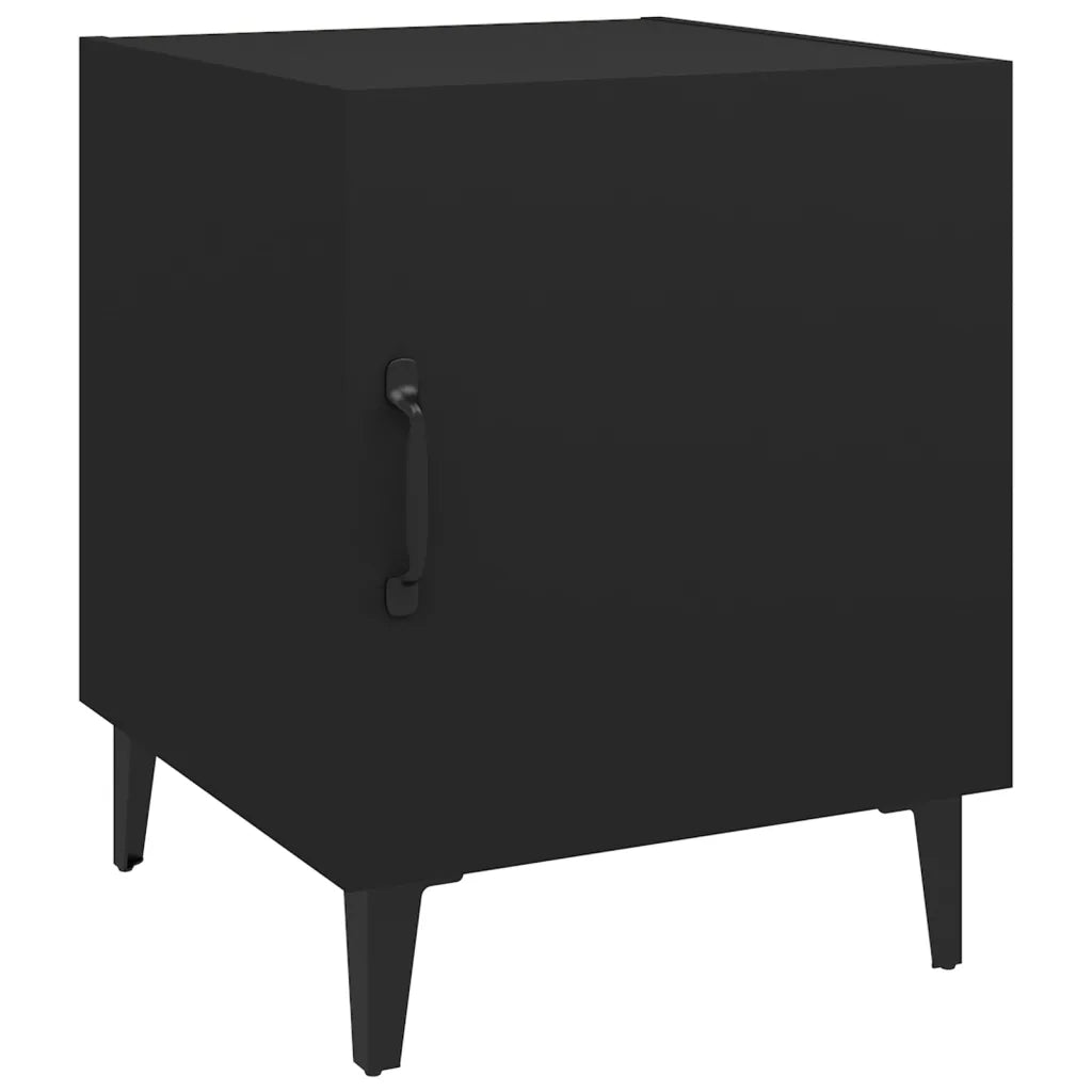 Comodini 2 pz-Set di 2 Tavolino da notte Neri in Legno Multistrato 635700