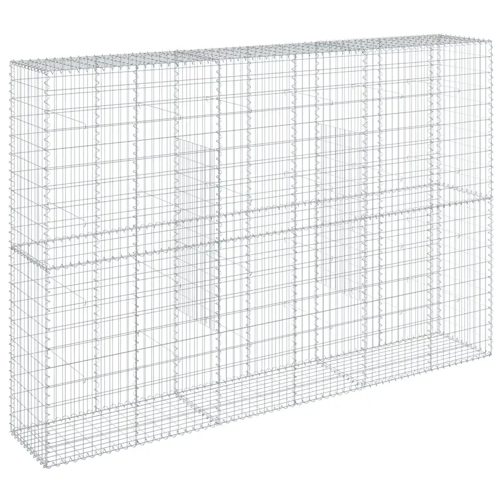 Cesto Gabbione con Copertura 300x50x200 cm in Ferro Zincato