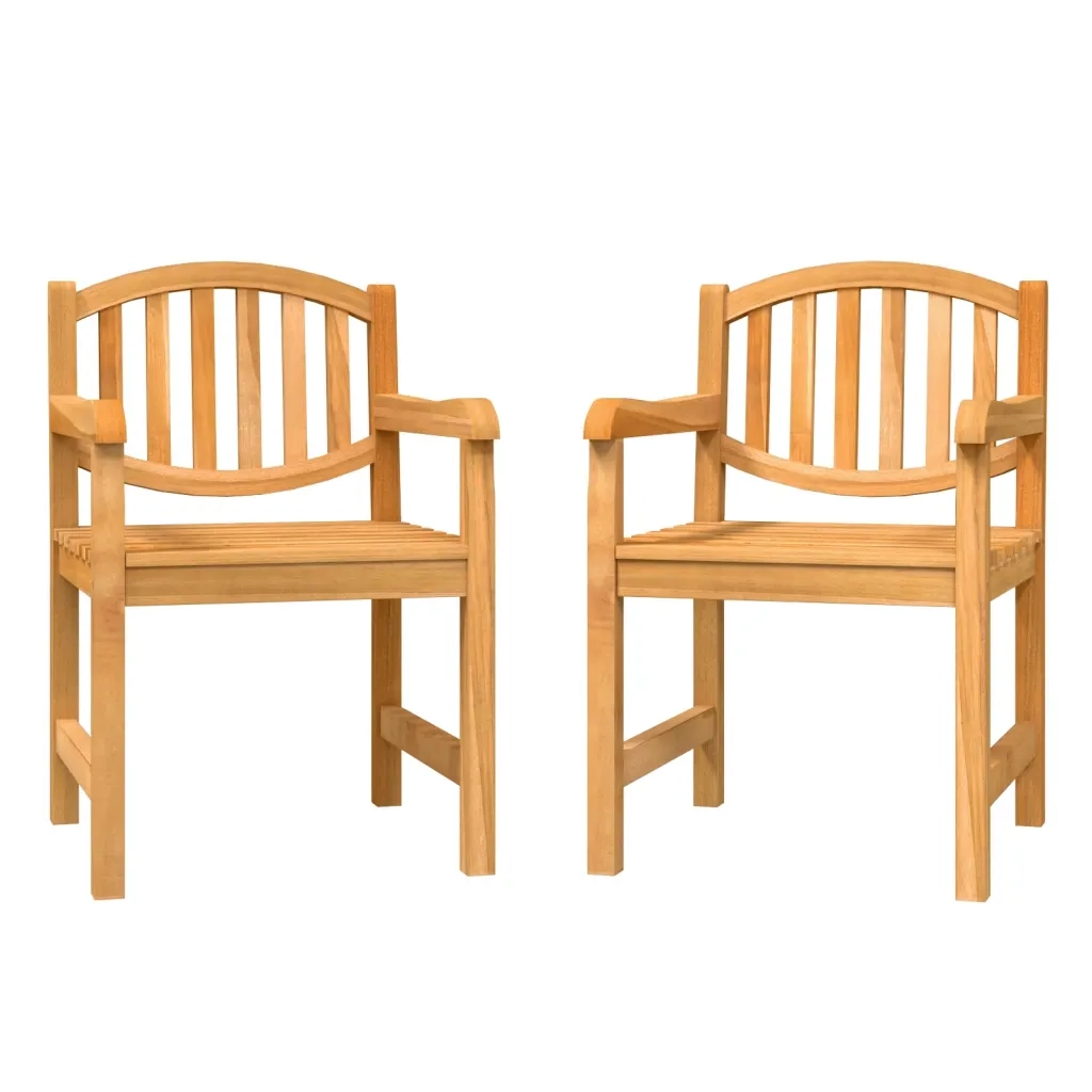 Sedie da Giardino 2 pz 58x59x88 cm in Legno Massello di Teak 364407
