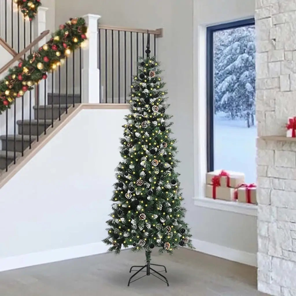Albero di Natale artificiale con 300 LED Verde 240 cm