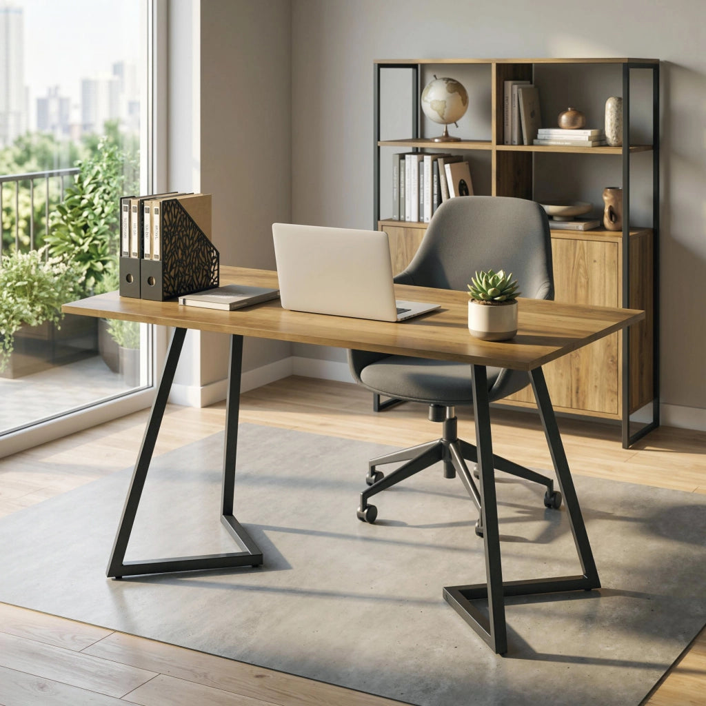 Gambe per Tavolo Quadrate Industriali Regolabili ¨C Minimal ¨C Nero 43x3x72 cm