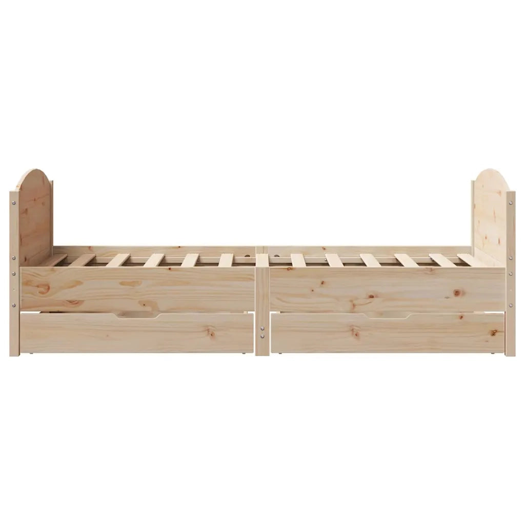Letto singolo | Letto per adulti | Letto senza Materasso 90x190 cm in Legno Massello di Pino