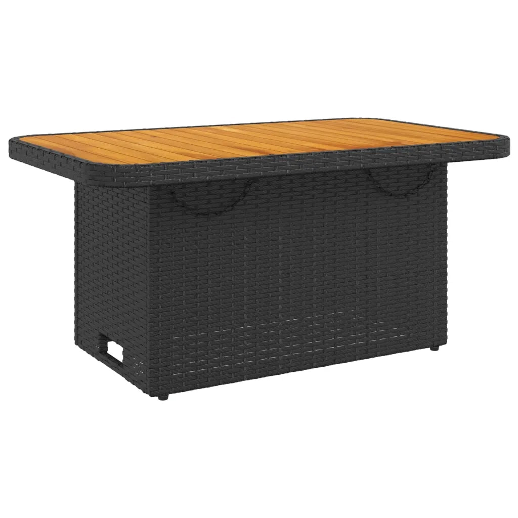 Set Divani da Giardino 3 pz con Cuscini Nero in Polyrattan