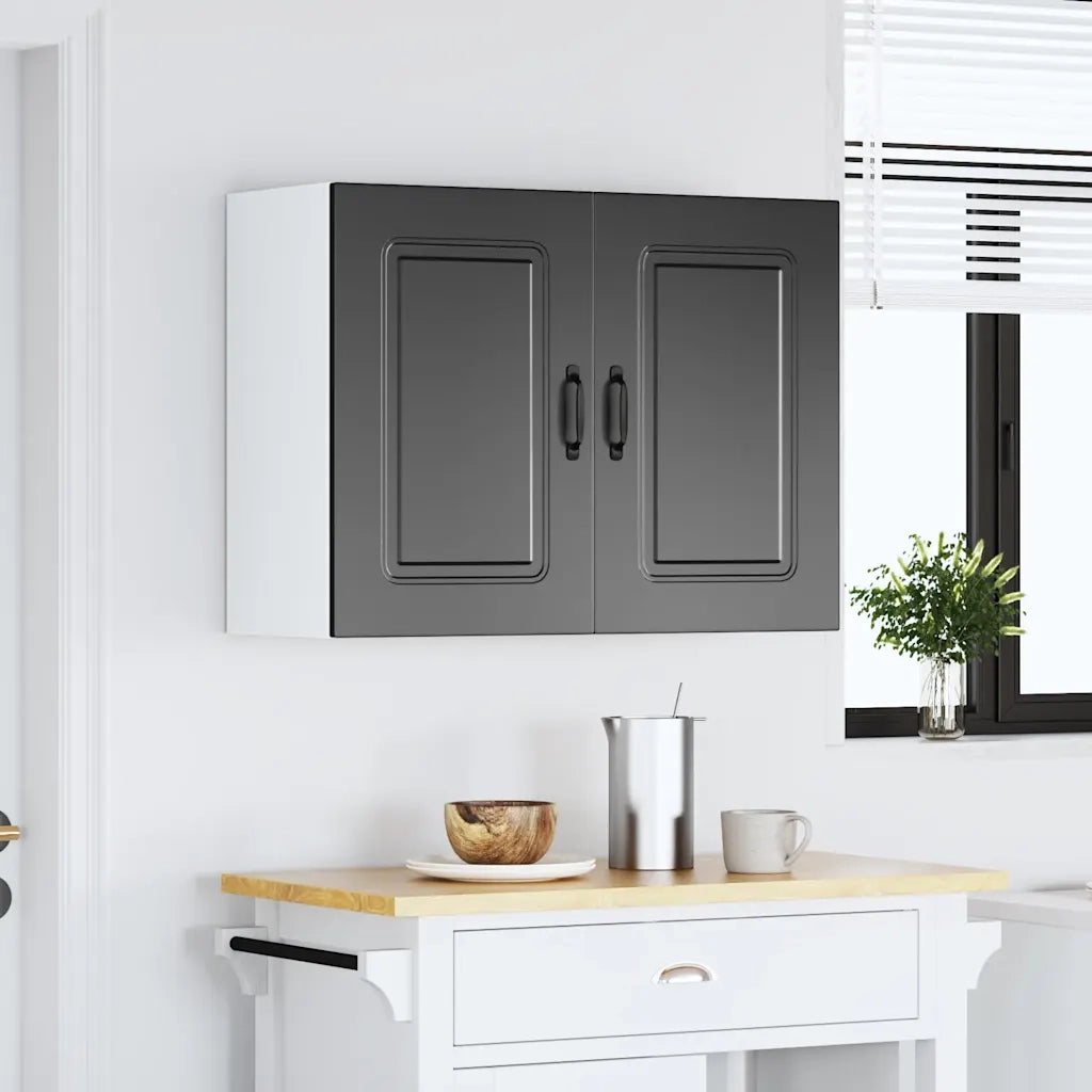 Pensile da Cucina Kalmar Nero in Legno Multistrato 853588
