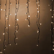 Tenda luminosa 200 led Bianco Caldo 4 5 mt con cascata  Distanza tra led cm10