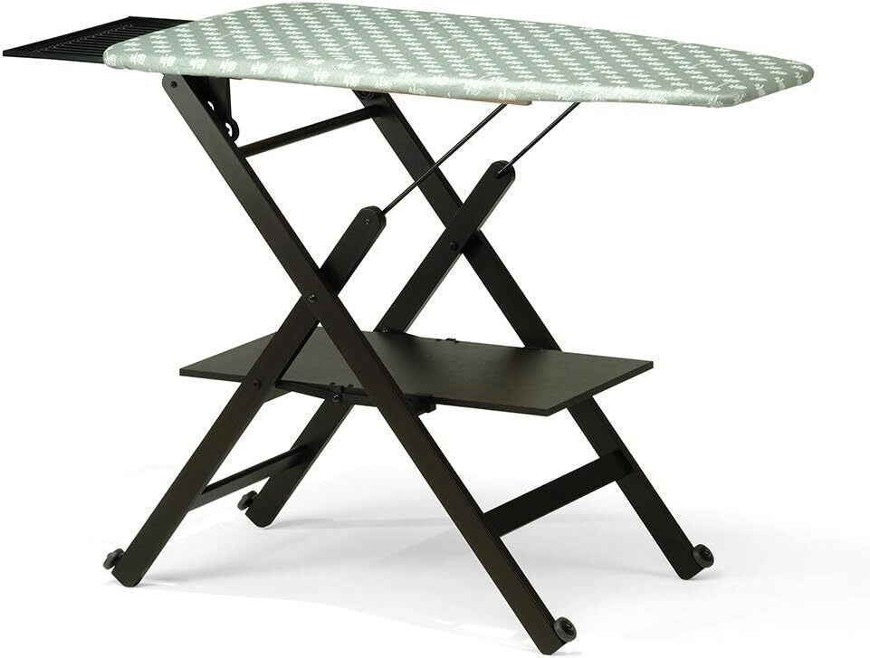 Foppapedretti 9900311086 Assai Asse da stiro completo con ruote e piano regolabile a 3 altezze colore Wengé
