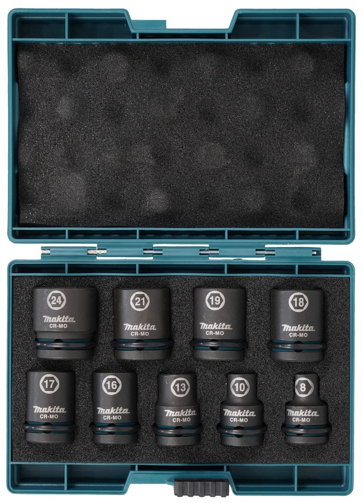 Set di Bussole Makita E-16564 Impact Black 1/2″ – 9 Pezzi in Cofanetto