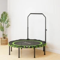 Trampolino Fitness con Manubrio Regolabile, in Acciaio e Plastica, Verde
