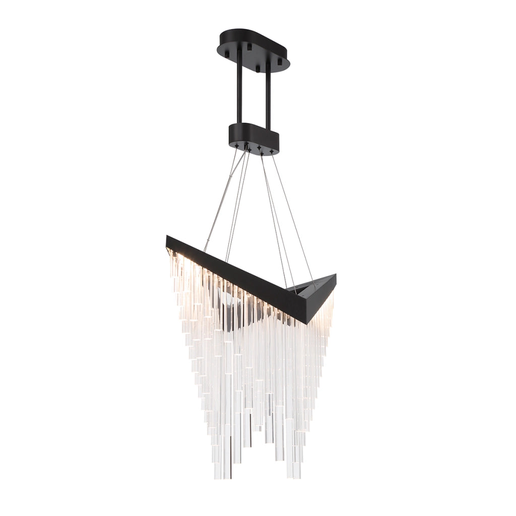Lampadario glamour nero a V LED 40W Vivien Quintiesse