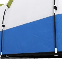 Tenda da Campeggio Impermeabile con 2 Aree e 3 Ingressi, in Poliestere e Fibra di Vetro, 420x200x150 cm, Verde