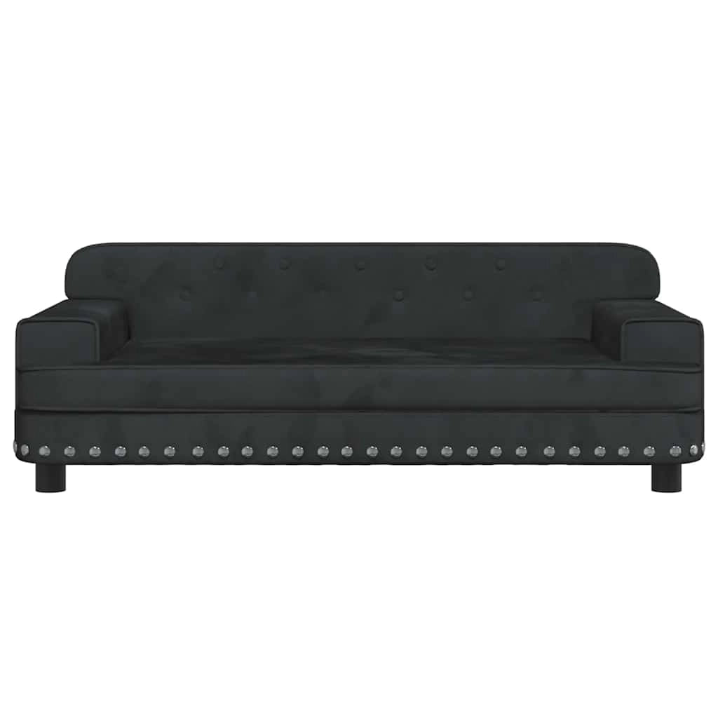 Lettino per Cani Nero 90x53x30 cm in Vellutocod mxl 119159