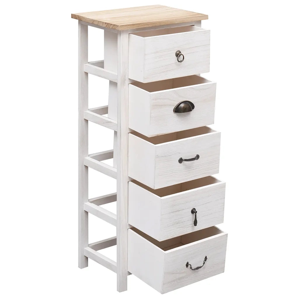 Mobiletto 35x25x87 cm in Legno di Paulownia 284077