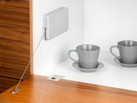 Meccanismo per Ante a Ribalta Miniwinch con Tappo Forza 14 Kg Plastica Grigia Emuca