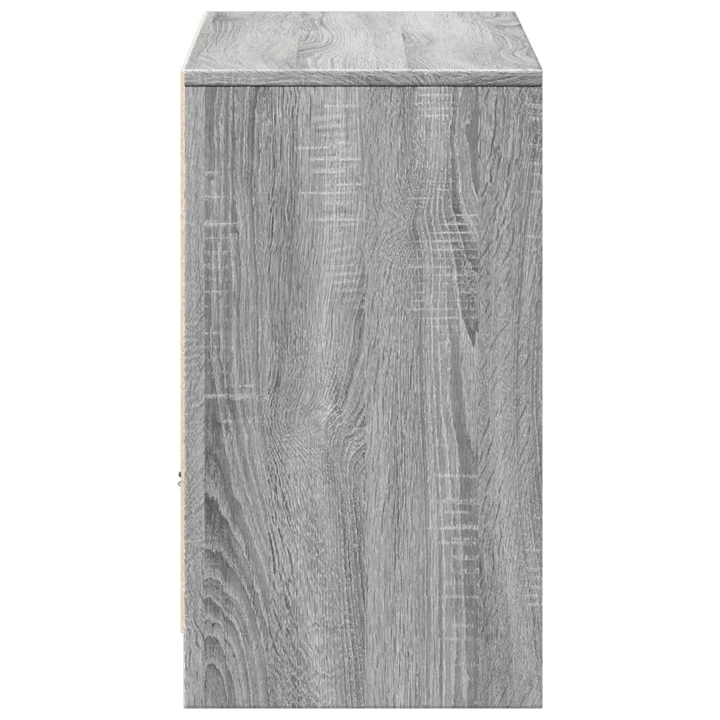 Mobile Porta TV con LED Grigio Sonoma 91x34x61 cm in Truciolato 852185