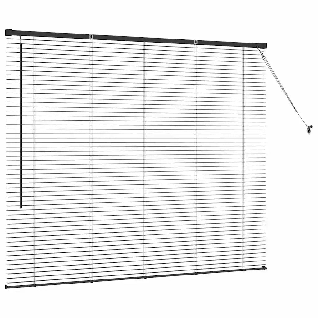 vidaXL Tenda per Finestra con tende Nero Alluminio