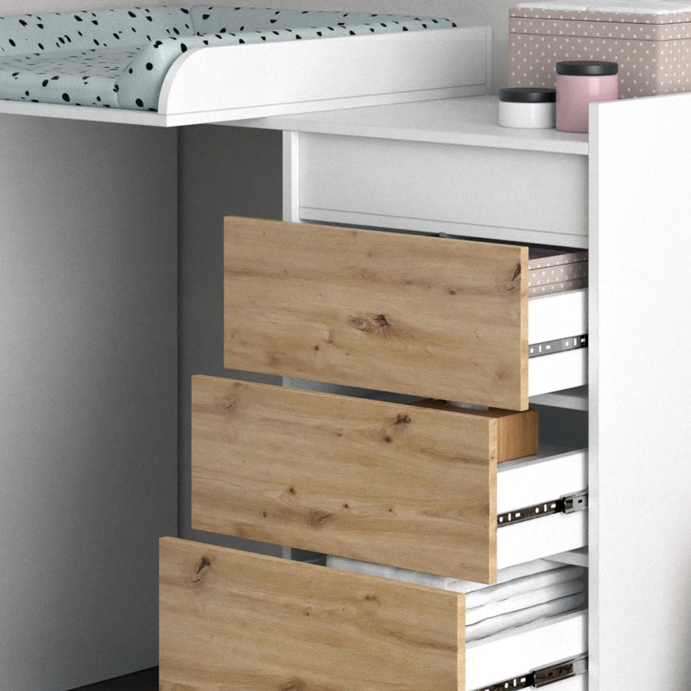 Vicco Mobile lavatrice Bianco 116 x 98 cm con 4 cassetti