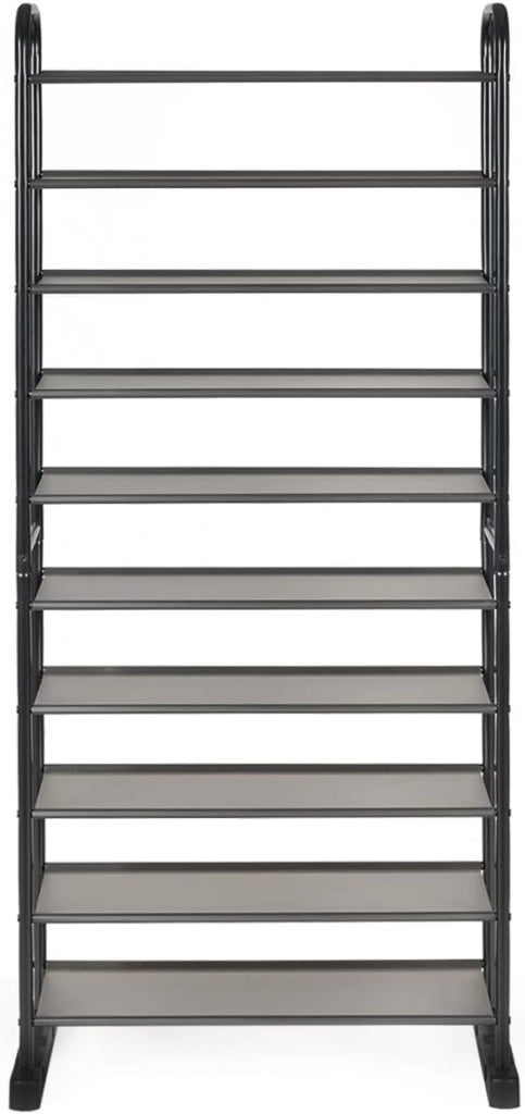 Scarpiera a 10 Ripiani Rimovibile, Organizzatore per Scarpe da 50 Paia, Struttura in Metallo, Ampia Capacità per Ingresso Soggiorno Camera da Letto, 66x29x152 cm