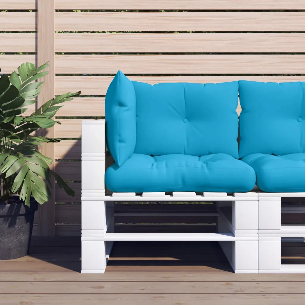 Cuscini per Pallet 3 pz | Cuscini per sedie Blu in Tessuto