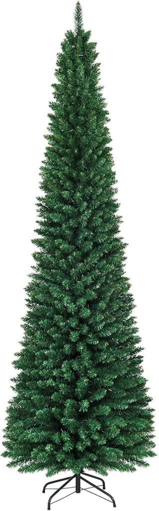 Albero di Natale Artificiale, Abete per la Festa di Natale, Albero Artificiale per Casa, Folto e Realistico, PVC, Supporto in Metallo, Facile da Montare, Verde (270 cm)