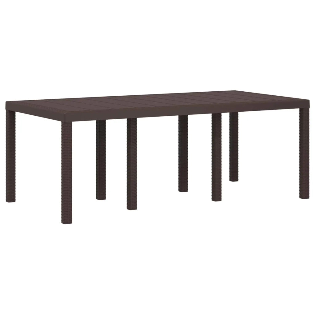 Set da Pranzo per Giardino 9 pz Marrone e Grigio Chiaro PP 3430158
