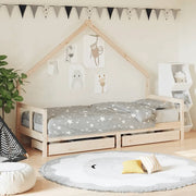 Giroletto Bambini con Cassetti-Struttura Letto Bambini 80x200 cm Legno Massello di Pino 125869