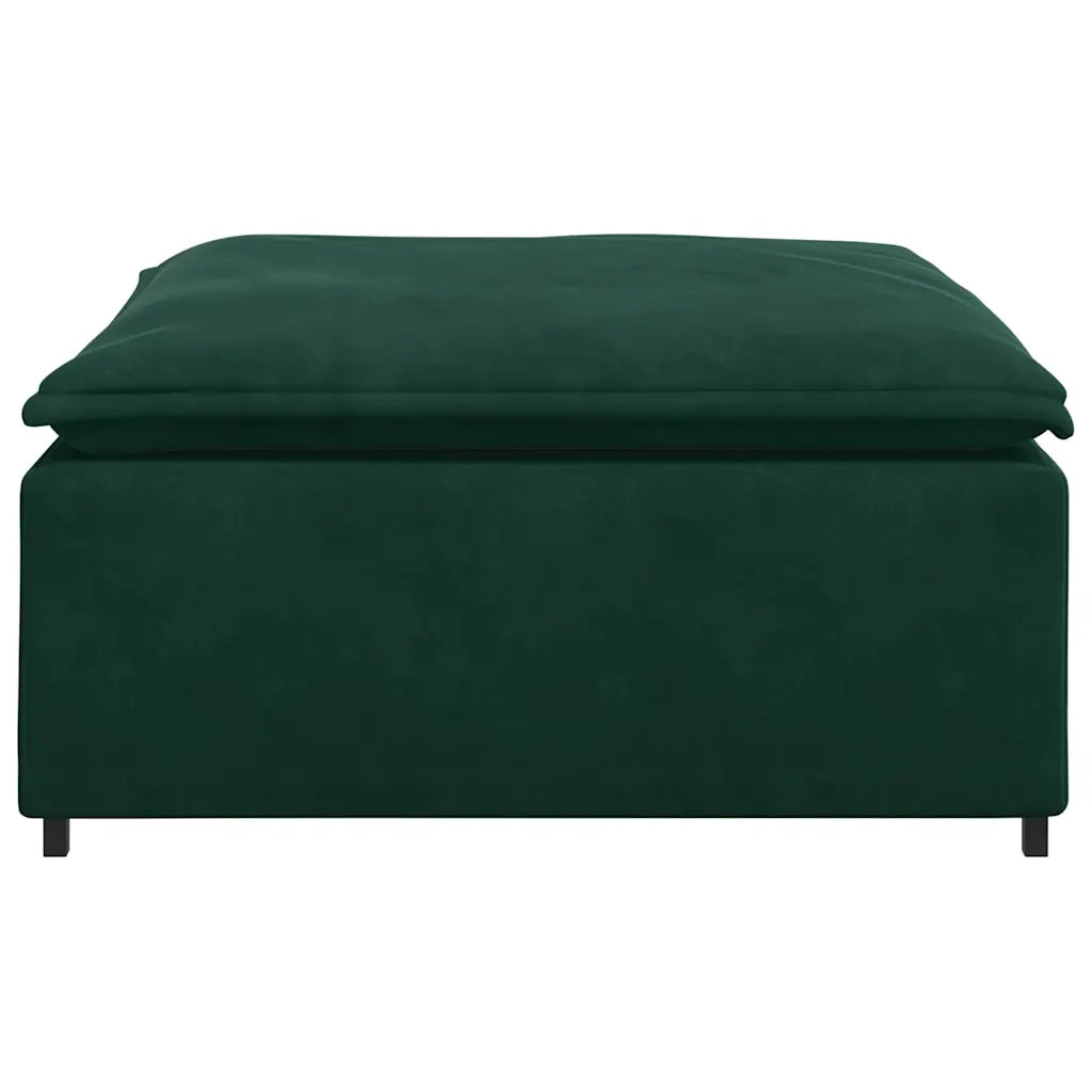 Modulo Poggiapiedi Divano Modulare Verde Scuro 100x100x48 cm 4104491