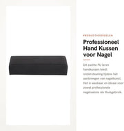 Sostegno per unghie professionale - cuscino manicure - materiale PU in pelle lavabile - cuscino morbido - progettazione ergonomico - fondo antiscivolo - cuscino per mano