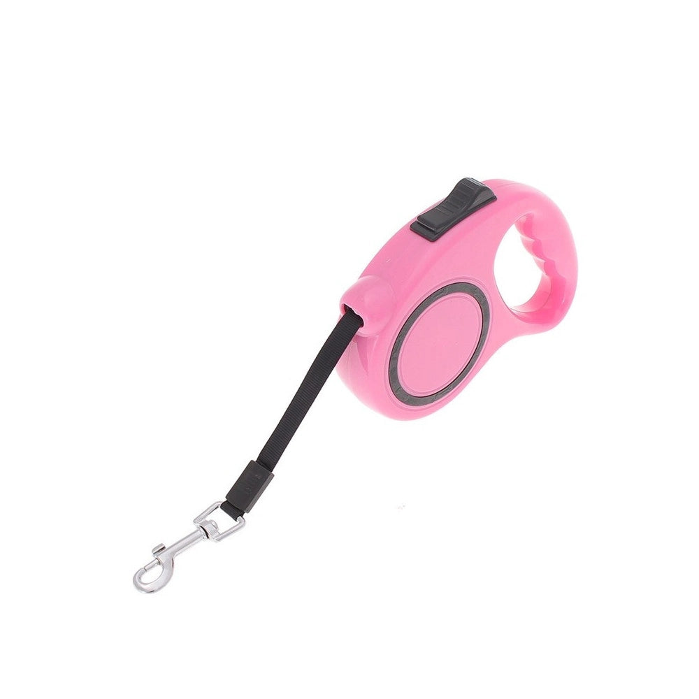 Trade Shop - Guinzaglio Allungabile Per Cane Media Piccola Taglia 5 Metri Con Gancio 16kg -