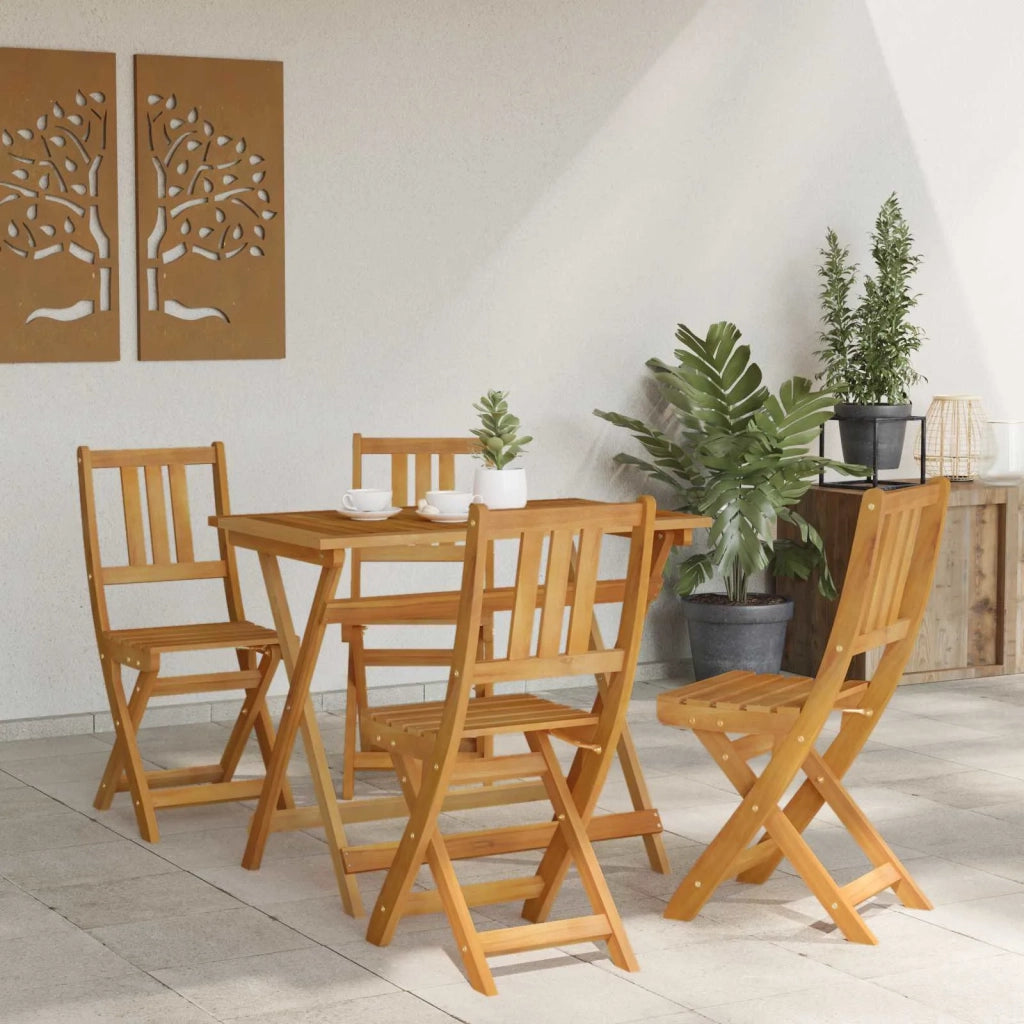 Sedie Bistro da Giardino 4 pcs Naturale 40 x 42 x 85 cm