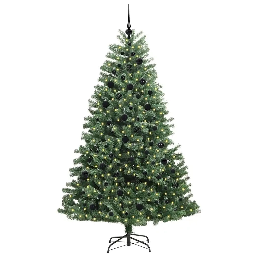 Albero di Natale | Decorazioni natalizie Artificiale con Rami Pieghevoli Verde 210 cm