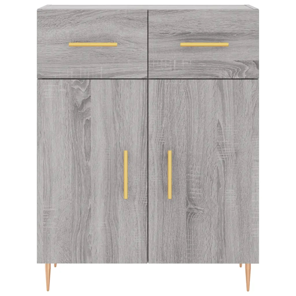 Credenza Grigio Sonoma 69,5x34x90 cm in Legno Multistrato 827970
