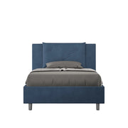 Letto Singolo 80x210 cm con Rete e Contenitore Appia Blu