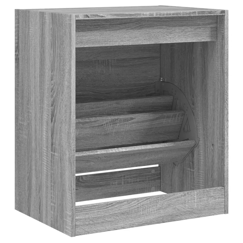Scarpiera-Scaffale per scarpe Grigio Sonoma 60x42x69 cm in Legno Multistrato