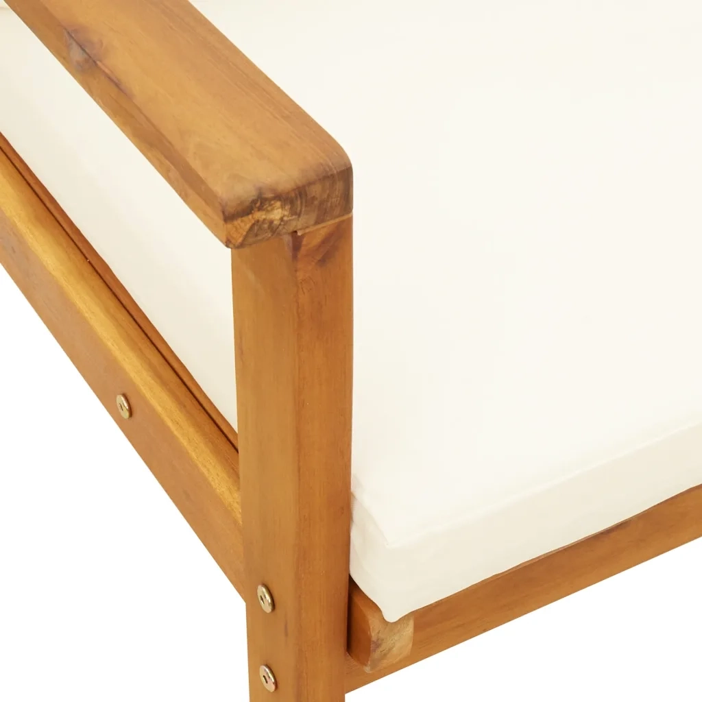 Poltrone da Giardino 2pz con Cuscino in Legno Massello Acacia 826191