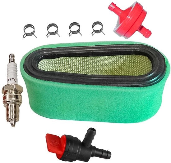 Set di filtro di combustibile - Filtro d'aria - Filtro di pre-filtro - Valvola di chiusura del combustibile - Protezione del motore - Plastica/Metallo