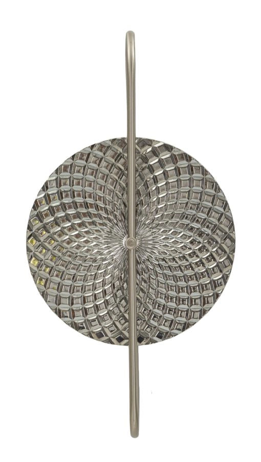 Lampada da Muro Silvery 28x15x54 cm in Vetro e Ferro Argento