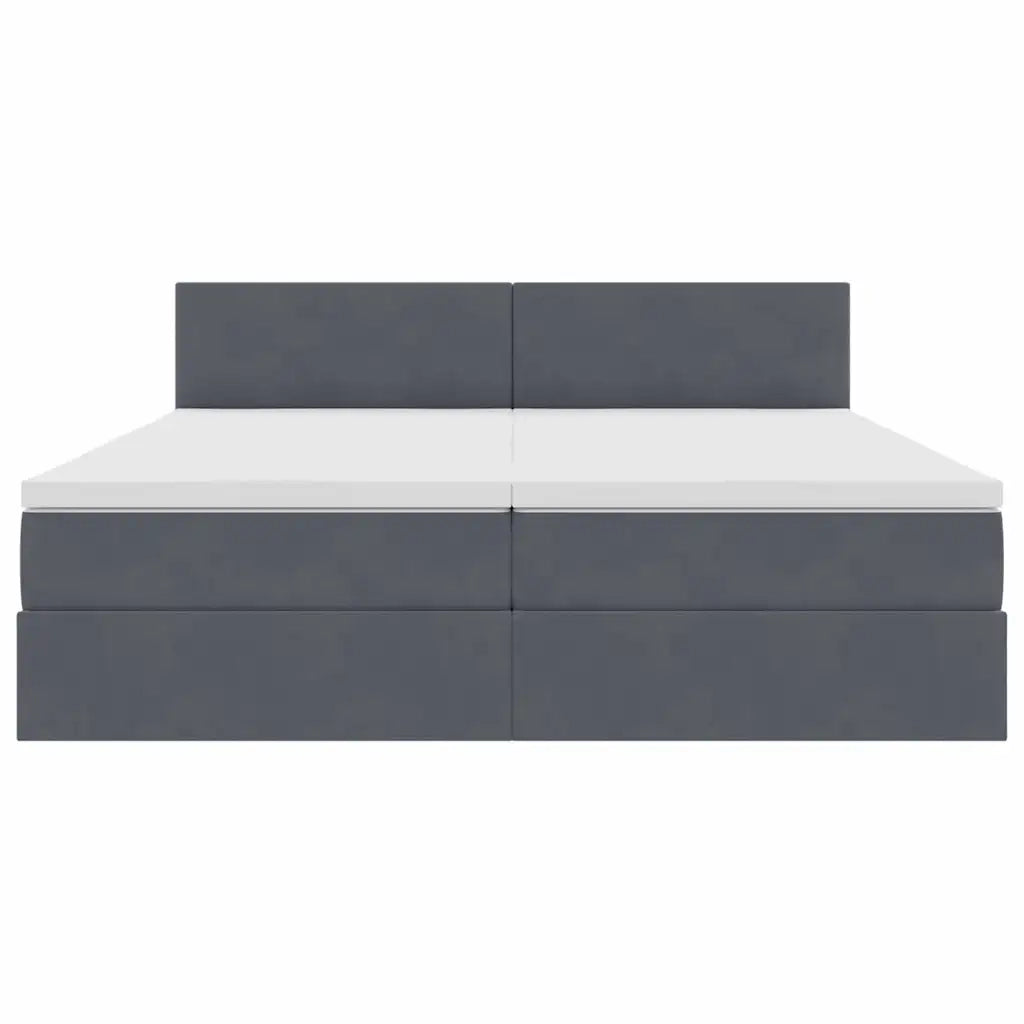 Letto con Contenitore con materasso Grigio scuro 100 x 200 cm