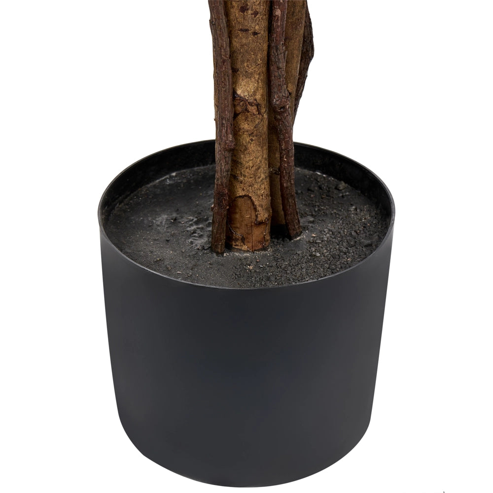 Magnolia artificiale in vaso in materiale sintetico verde e rosa 70 cm Accessorio decorativo per interni