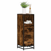 Armadietto Bagno Rovere Fumo 35x37,5x100cm in Legno Multistrato